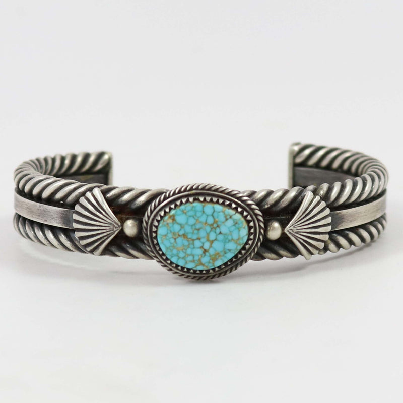 Number Eight Turquoise Cuff by Steve Arviso - Garland&
