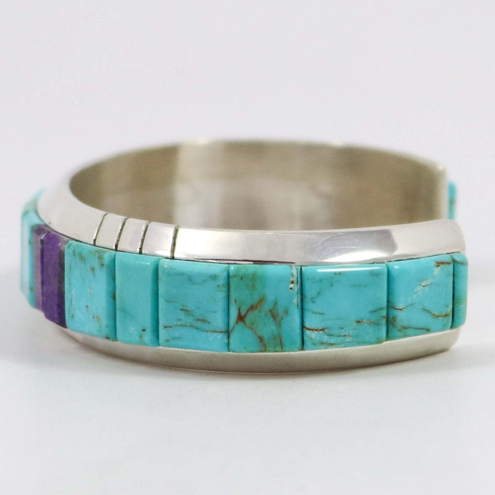 Turquoise and Sugilite Cuff by Michael and Causandra Dukepoo - Garland's
