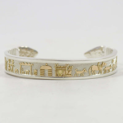 Gold on Silver Storyteller Cuff by Robert Taylor - Garland's