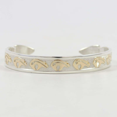 Gold on Silver Bear Cuff by Robert Taylor - Garland's