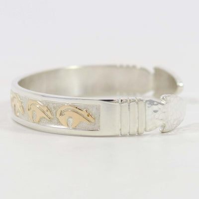 Gold on Silver Bear Cuff by Robert Taylor - Garland's