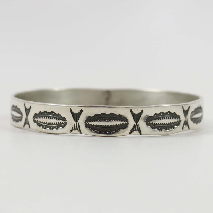 Stamped Silver Bangle by Roland Begay - Garland's