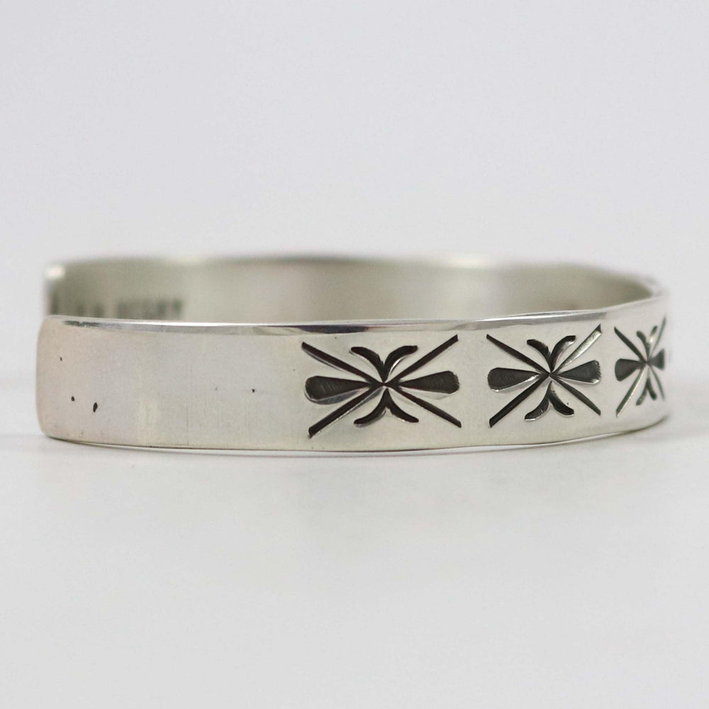 Stamped Silver Cuff by Roland Begay - Garland's