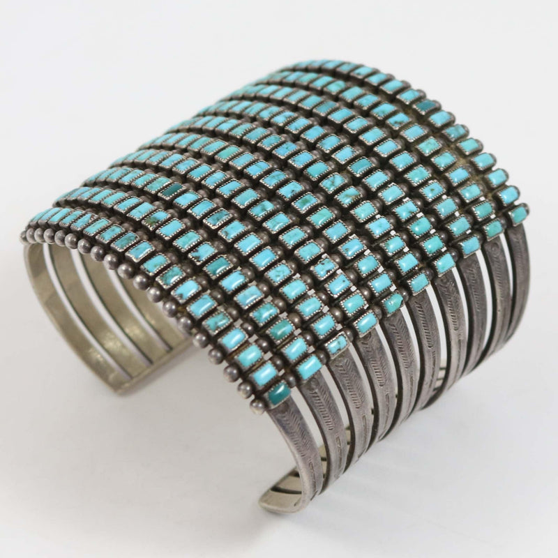 1940s Turquoise Row Bracelet by Vintage Collection - Garland&