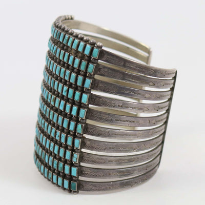 1940s Turquoise Row Bracelet by Vintage Collection - Garland's