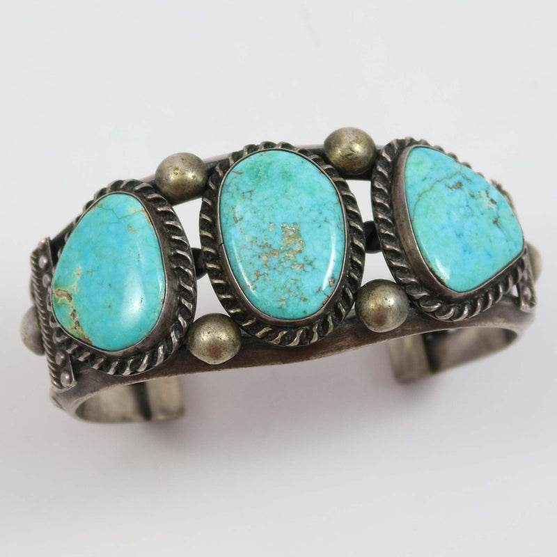 1930s Turquoise Cuff by Ike Wilson - Garland&