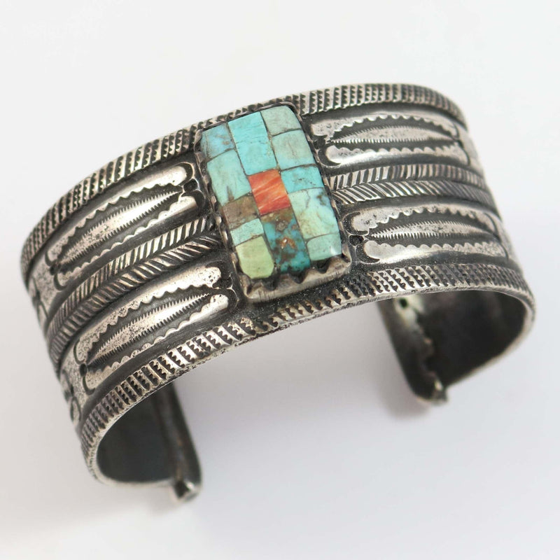 Turquoise and Spiny Oyster Cuff by Jock Favour - Garland&