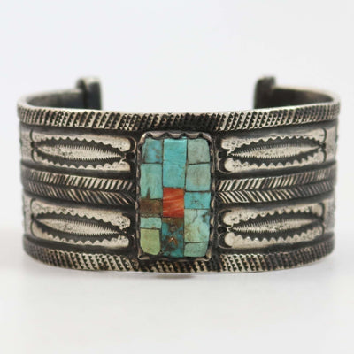 Turquoise and Spiny Oyster Cuff by Jock Favour - Garland's