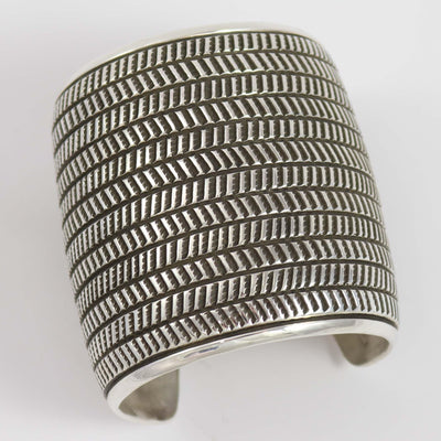 Stamped Silver Cuff by Cippy Crazyhorse - Garland's