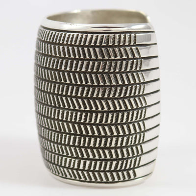 Stamped Silver Cuff by Cippy Crazyhorse - Garland's