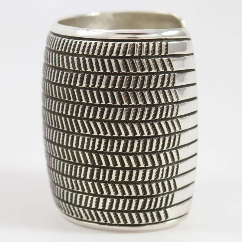 Stamped Silver Cuff by Cippy Crazyhorse - Garland&