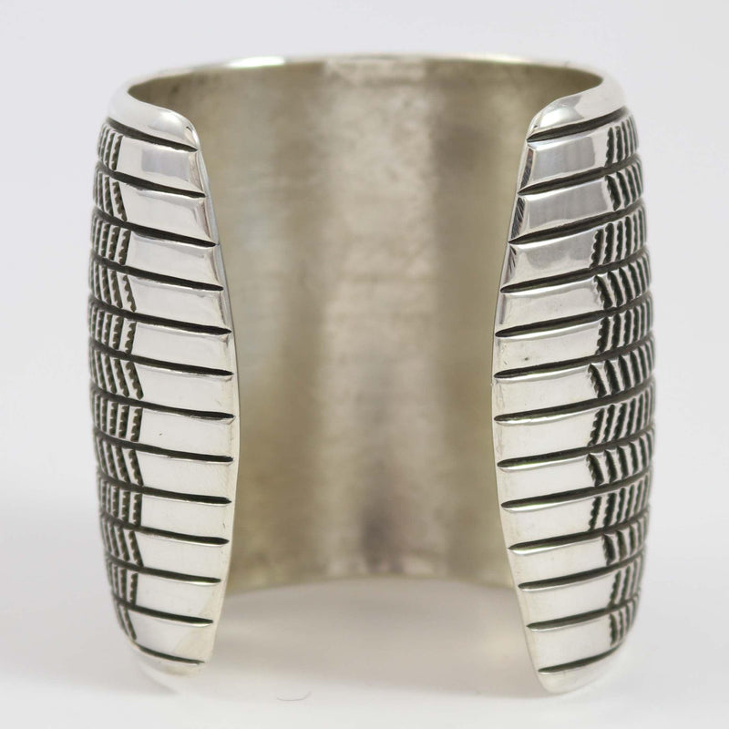 Stamped Silver Cuff by Cippy Crazyhorse - Garland&