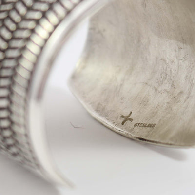 Stamped Silver Cuff by Cippy Crazyhorse - Garland's