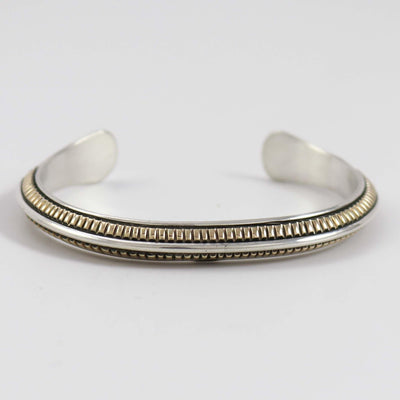Gold on Silver Cuff by Bruce Morgan - Garland's