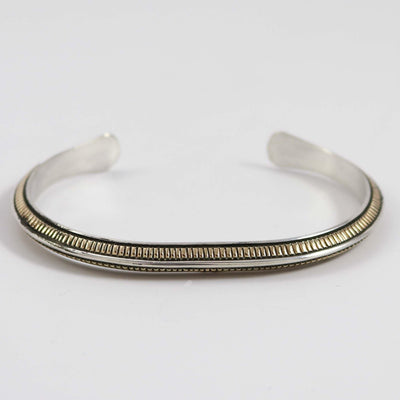 Gold on Silver Cuff by Bruce Morgan - Garland's