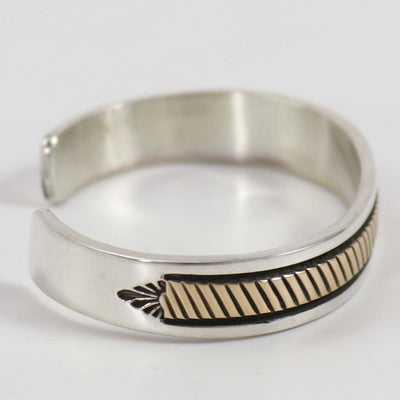 Gold on Silver Cuff by Bruce Morgan - Garland's