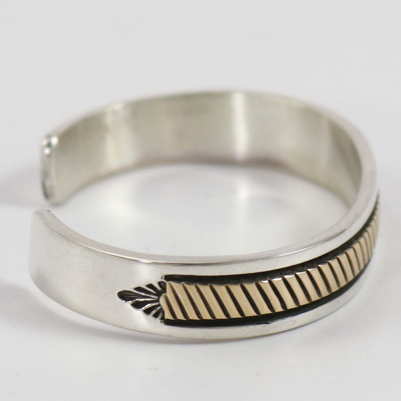 Gold on Silver Cuff by Bruce Morgan - Garland&