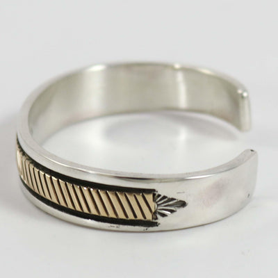 Gold on Silver Cuff by Bruce Morgan - Garland's