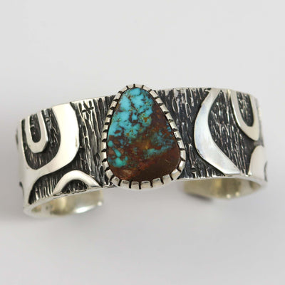 Pilot Mountain Turquoise Cuff by Kee Yazzie - Garland's