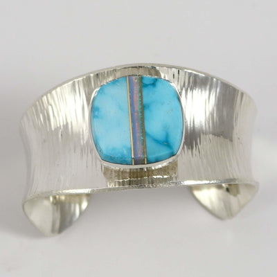 Turquoise and Opal Cuff by Duane Maktima - Garland's