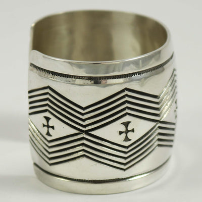 Stamped Silver Cuff by Edison Cummings - Garland's