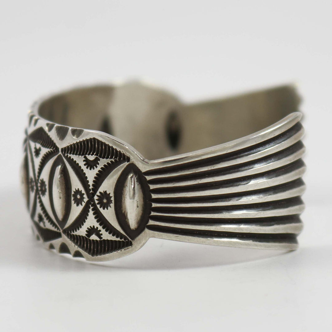 Stamped Silver Cuff by Ivan Howard - Garland's