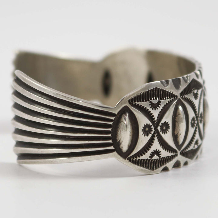 Stamped Silver Cuff by Ivan Howard - Garland's