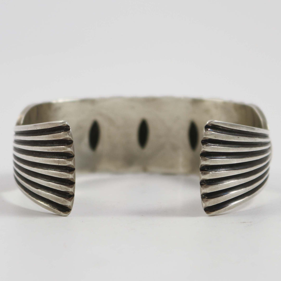 Stamped Silver Cuff by Ivan Howard - Garland's