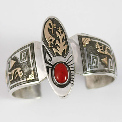 1980s Gold on Silver Cuff by Hyson Craig - Garland's