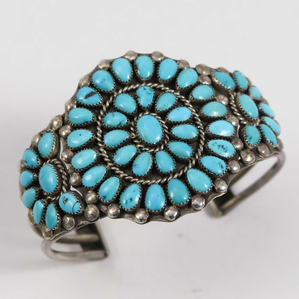 1960s Turquoise Cluster Cuff by Vintage Collection - Garland's