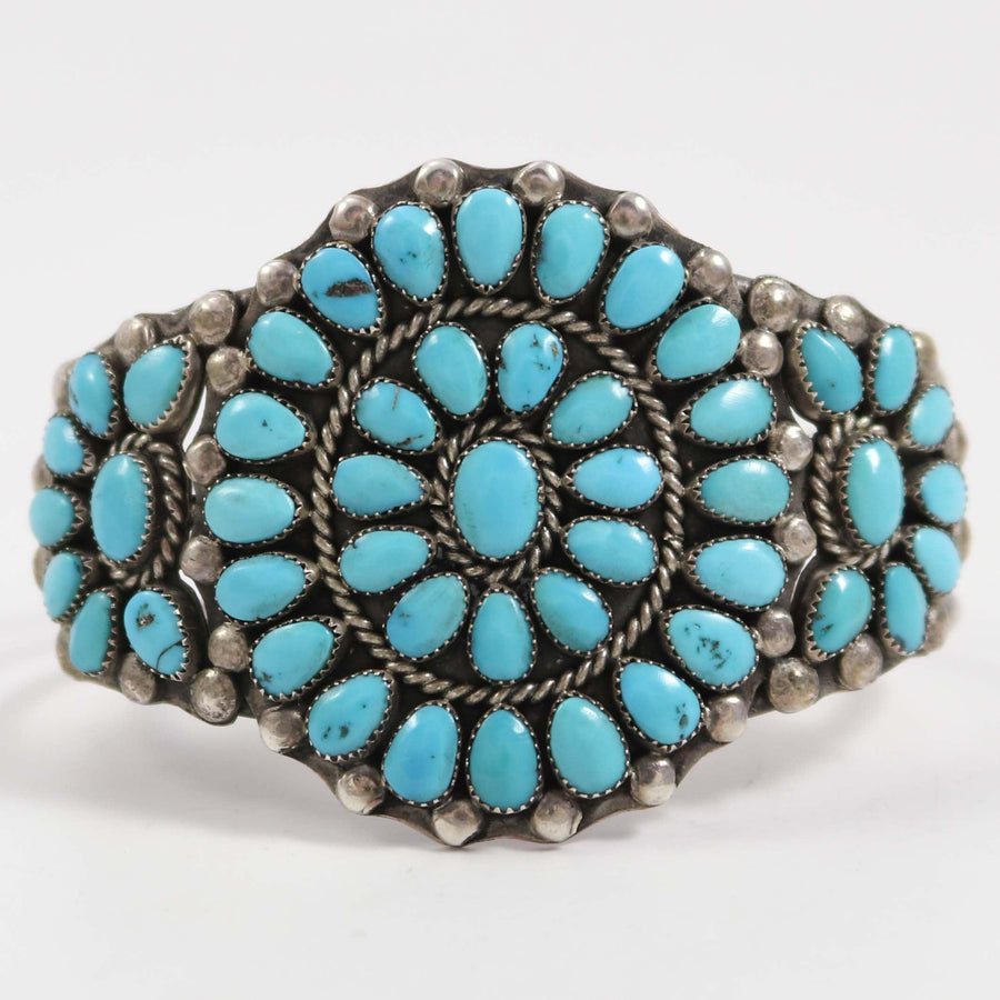 1960s Turquoise Cluster Cuff by Vintage Collection - Garland's