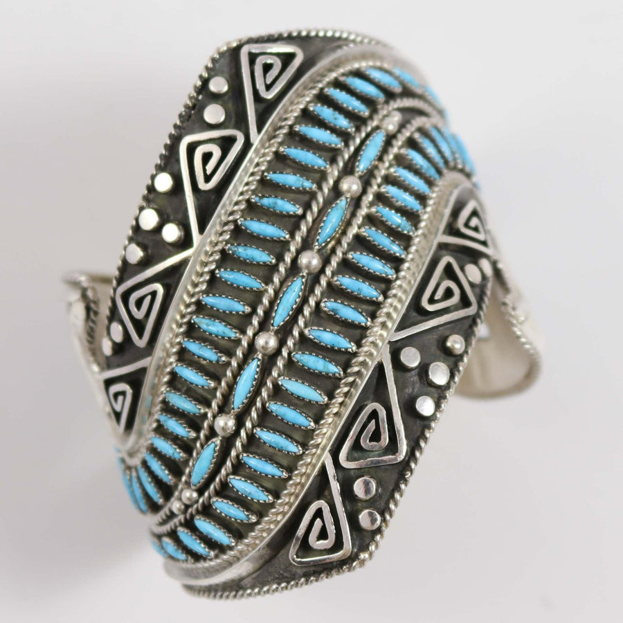 Kingman Turquoise “Carol” Cuff by Billy Betoney - Garland's