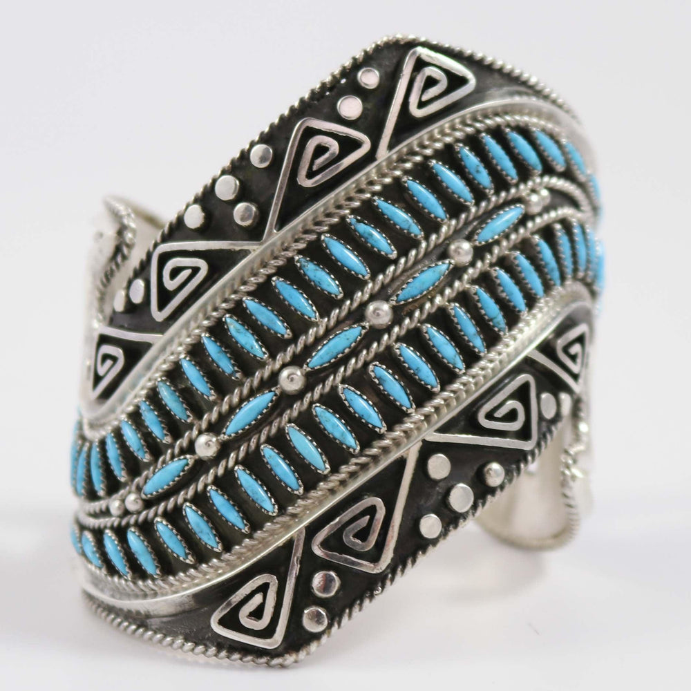 Kingman Turquoise “Carol” Cuff by Billy Betoney - Garland's