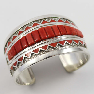 Coral Inlay Cuff by Michael Perry - Garland's