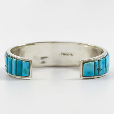 Turquoise Inlay Cuff by Edison Yazzie - Garland's