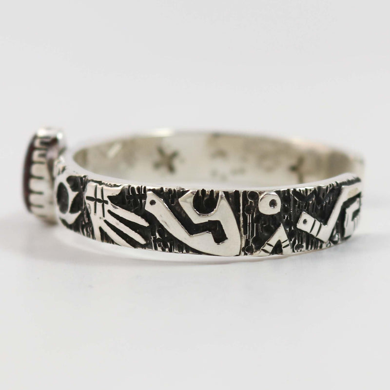 Bisbee Turquoise Petroglyph Cuff by Kee Yazzie - Garland&