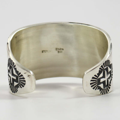 Stamped Silver Cuff by Elvira Bill - Garland's