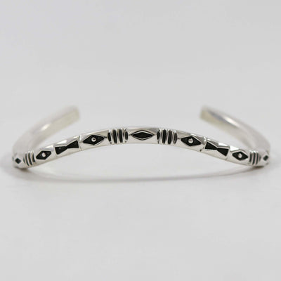 Stamped Silver Cuff by Jennifer Curtis - Garland's