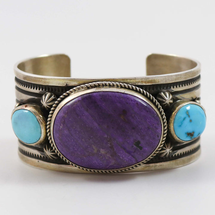 Sugilite and Turquoise Cuff