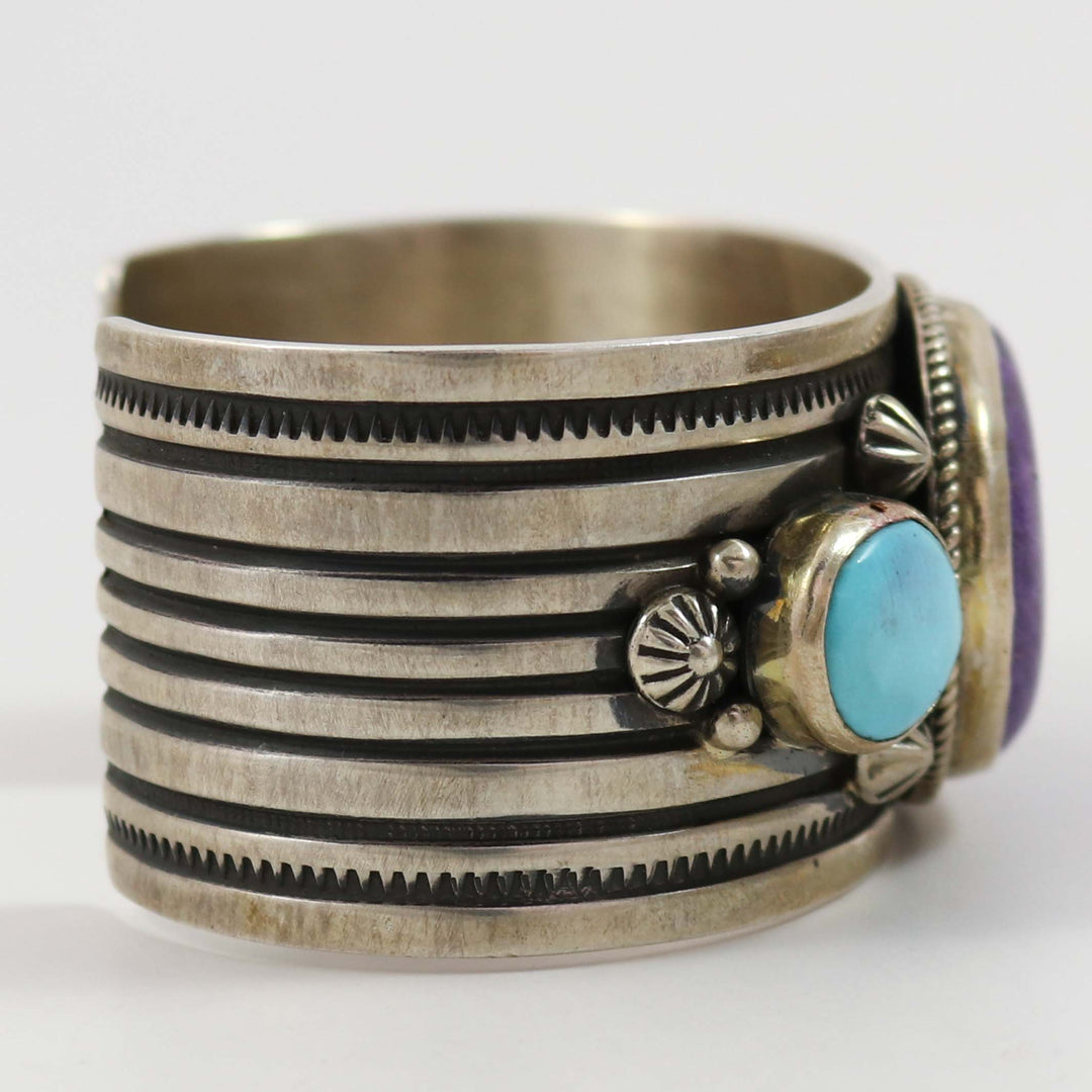 Sugilite and Turquoise Cuff
