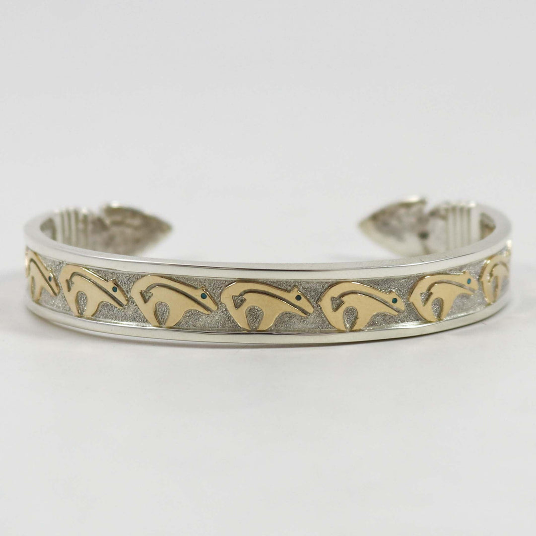 Double-Sided Gold on Silver Cuff