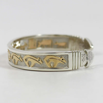 Double-Sided Gold on Silver Cuff