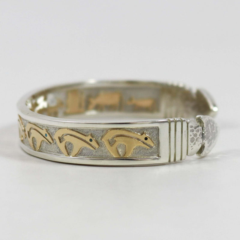 Double-Sided Gold on Silver Cuff