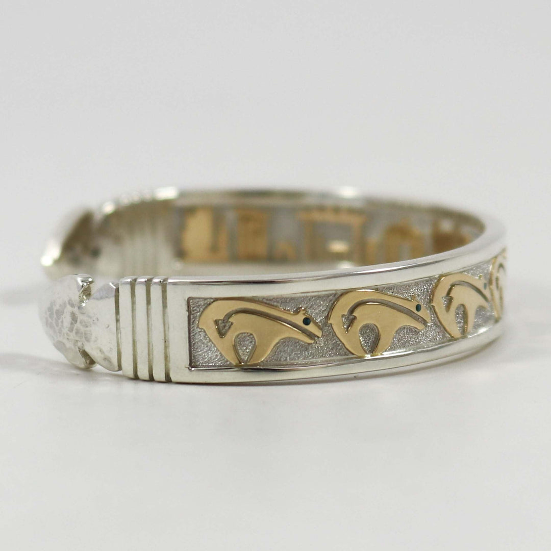 Double-Sided Gold on Silver Cuff