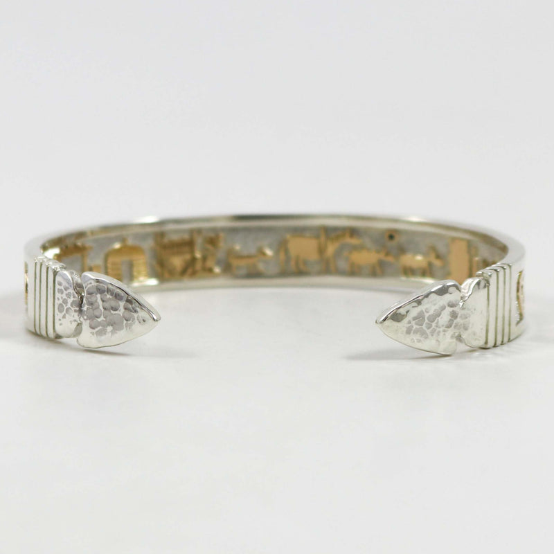 Double-Sided Gold on Silver Cuff