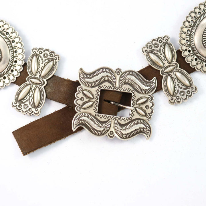 Ingot Silver Concha Belt by Perry Shorty - Garland's