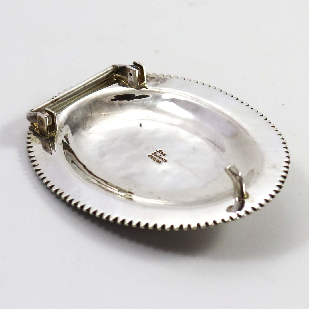 Stamped Silver Buckle by Ron Bedonie - Garland's