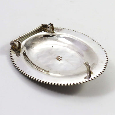 Stamped Silver Buckle by Ron Bedonie - Garland's