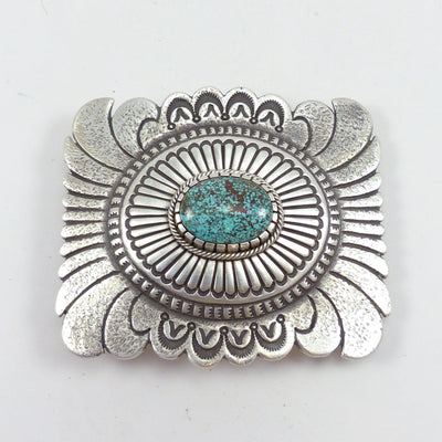 Red Mountain Turquoise Buckle by Thomas Jim - Garland's