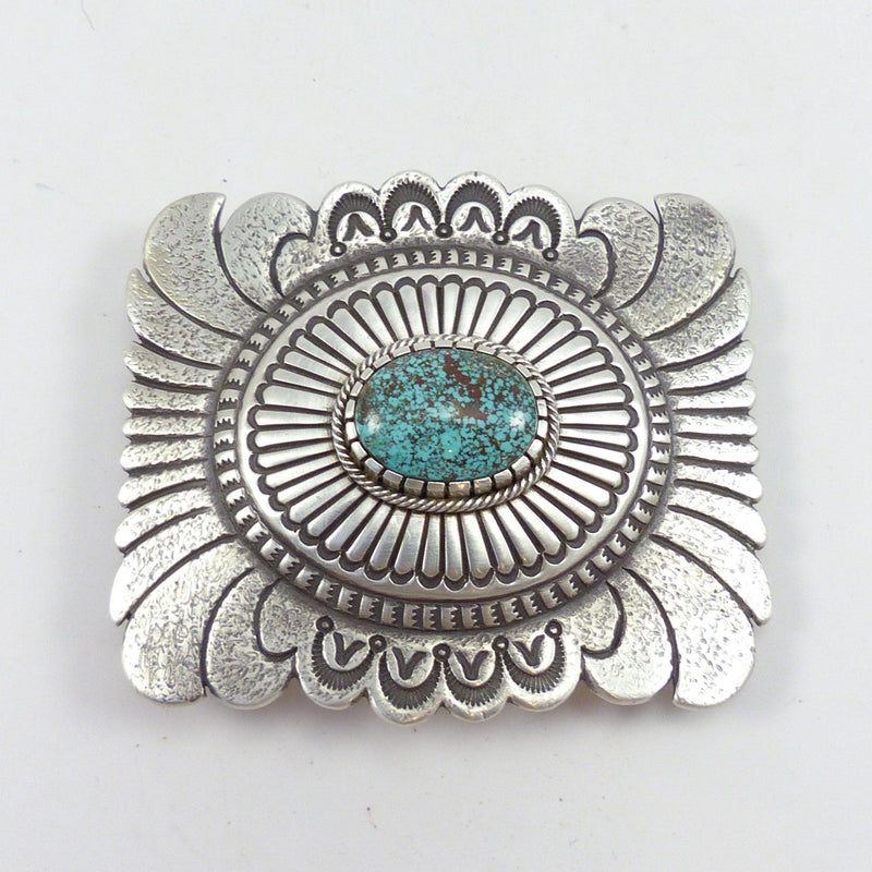 Red Mountain Turquoise Buckle by Thomas Jim - Garland&